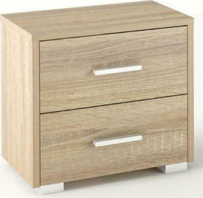 NIGHTSTAND WITH 2 DRAWERS 50Χ34Χ48cm