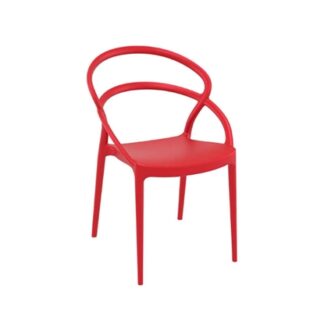 Καρέκλα Πολυπροπυλενίου Pia Red 54Χ56Χ82εκ.