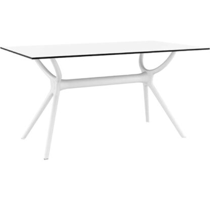 AIR TABLE 140X80cm. WHITE LAMINATE 12mm