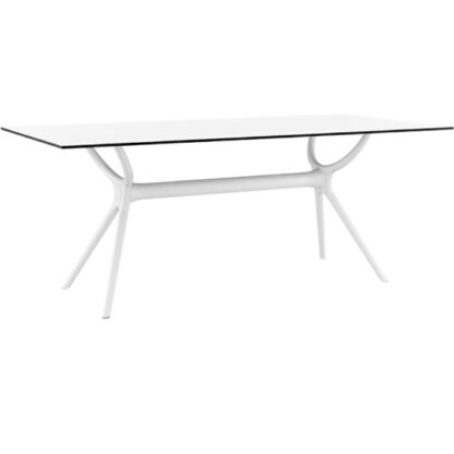 AIR TABLE 180X90cm. WHITE LAMINATE 12mm