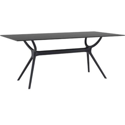 AIR TABLE 180X90cm. BLACK LAMINATE 12mm