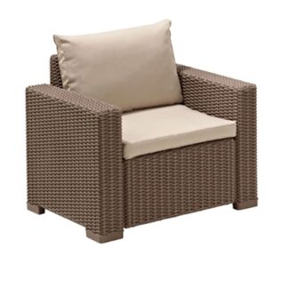 Polypropylene armchair California Cappuccino 83X68X72cm.