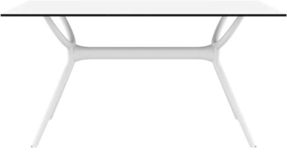 AIR TABLE 140X80cm. WHITE LAMINATE 12mm