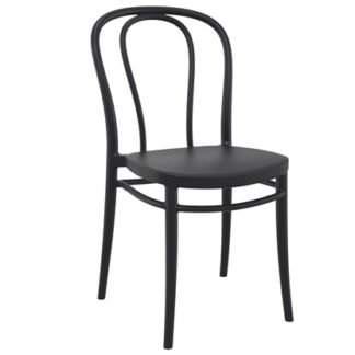 Καρέκλα Πολυπροπυλενίου Victor Black 45Χ52Χ85εκ.