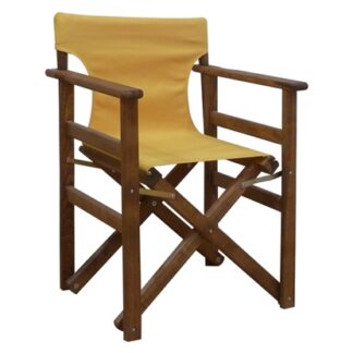 Καρέκλα Σκηνοθέτη Ξύλινη Torino Κίτρινο Πανί 59X51X85εκ.