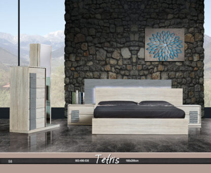 Bedroom of 5 pieces Made in Greece 160 * 200cm TETRIS