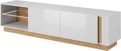 TV cabinet 36146-ARCW-BTV White + White High Gloss + Grandson 187,5x45,5x40cm