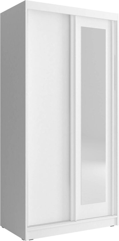 Ντουλάπα Συρόμενη 24115-AL-100ws Χρώμα Λευκό 100x206x62cm