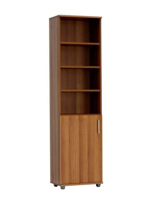 Bookcase with door and 4 shelves