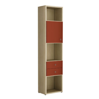 Bookcase VOOK 1, with door and 2 drawers