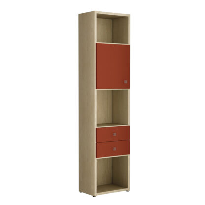 Bookcase VOOK 1, with door and 2 drawers