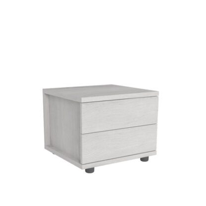 Prima bedside table with 2 drawers, with hidden mechanism and brake