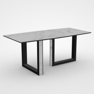 Dining table Marble Vegas HPL surface with metal base 180x90cm Features