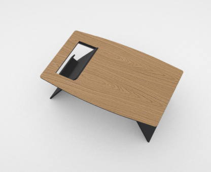 Sienna coffee table in oak and metal base