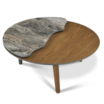 Ravena coffee table in oak metal base 90x42cm