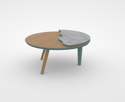 Ravena coffee table in oak metal base 90x42cm
