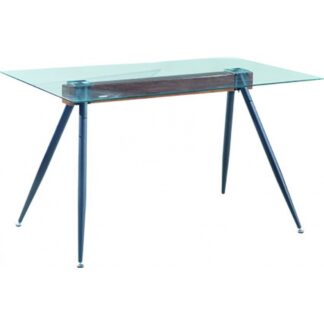 TAHITI BROWN 180Χ94Χ75cm. TABLE WITH POL / NEW GLASS