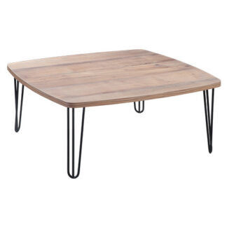 Dining table Floor Oak veneer with metal base 180x90cm