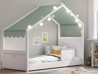 Children's bed with canopy green MW-1301-1006