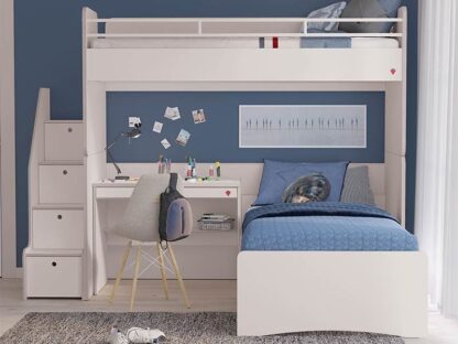 Children's bunk bed WHITE STUDIO 4