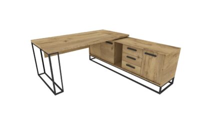IRON DESK 180X90 with SIDE 200X50