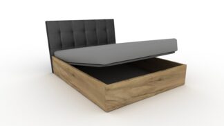 SOHO fabric bed with storage